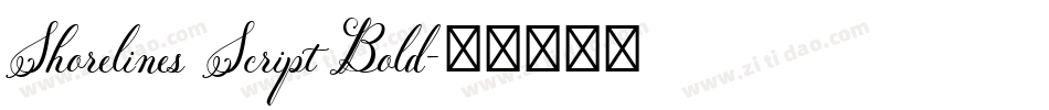 Shorelines Script Bold字体转换